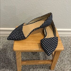 J Crew Black and White Polka Dot Women's Flats